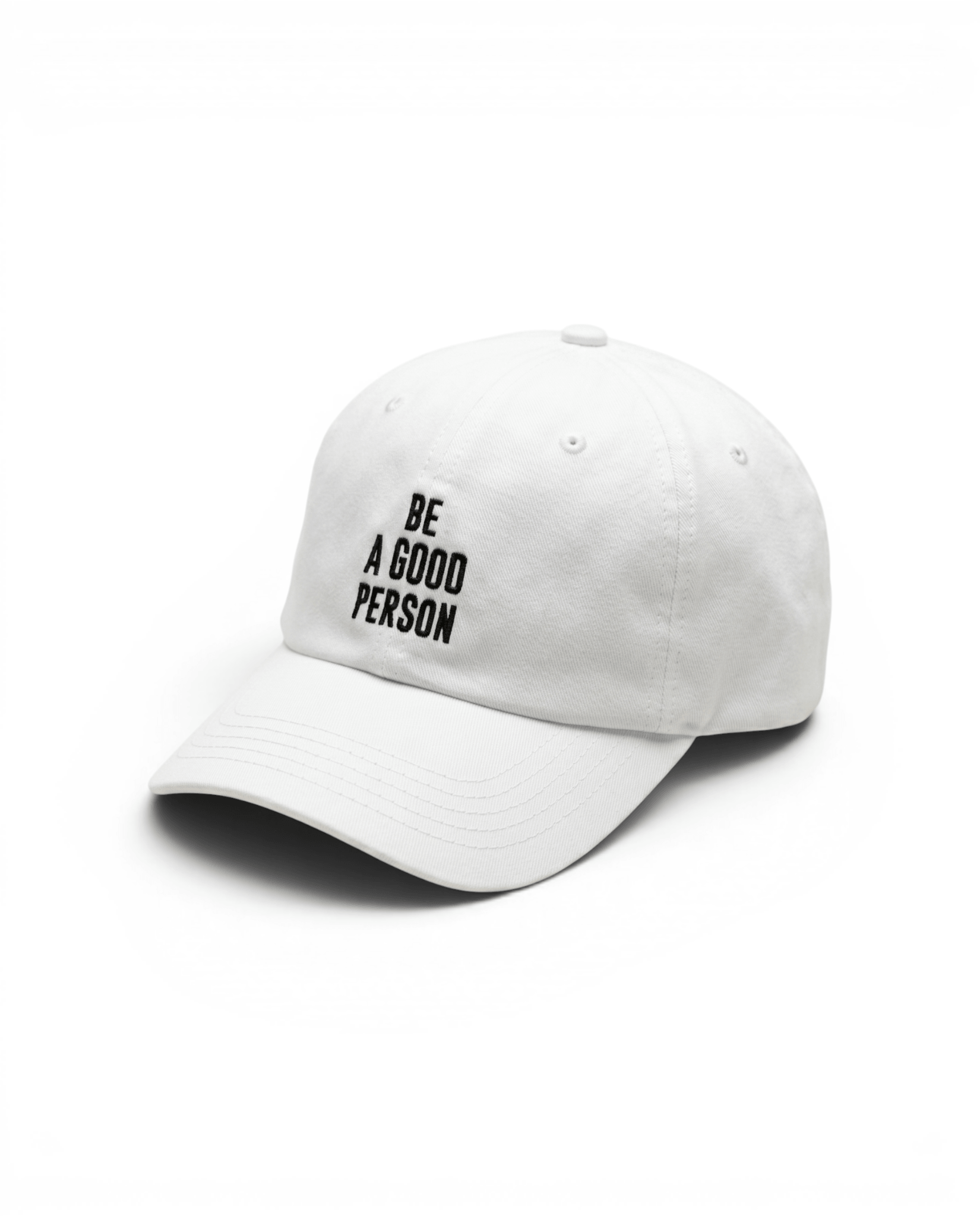 Signature Embroidered Dad Hat - White – Be A Good Person