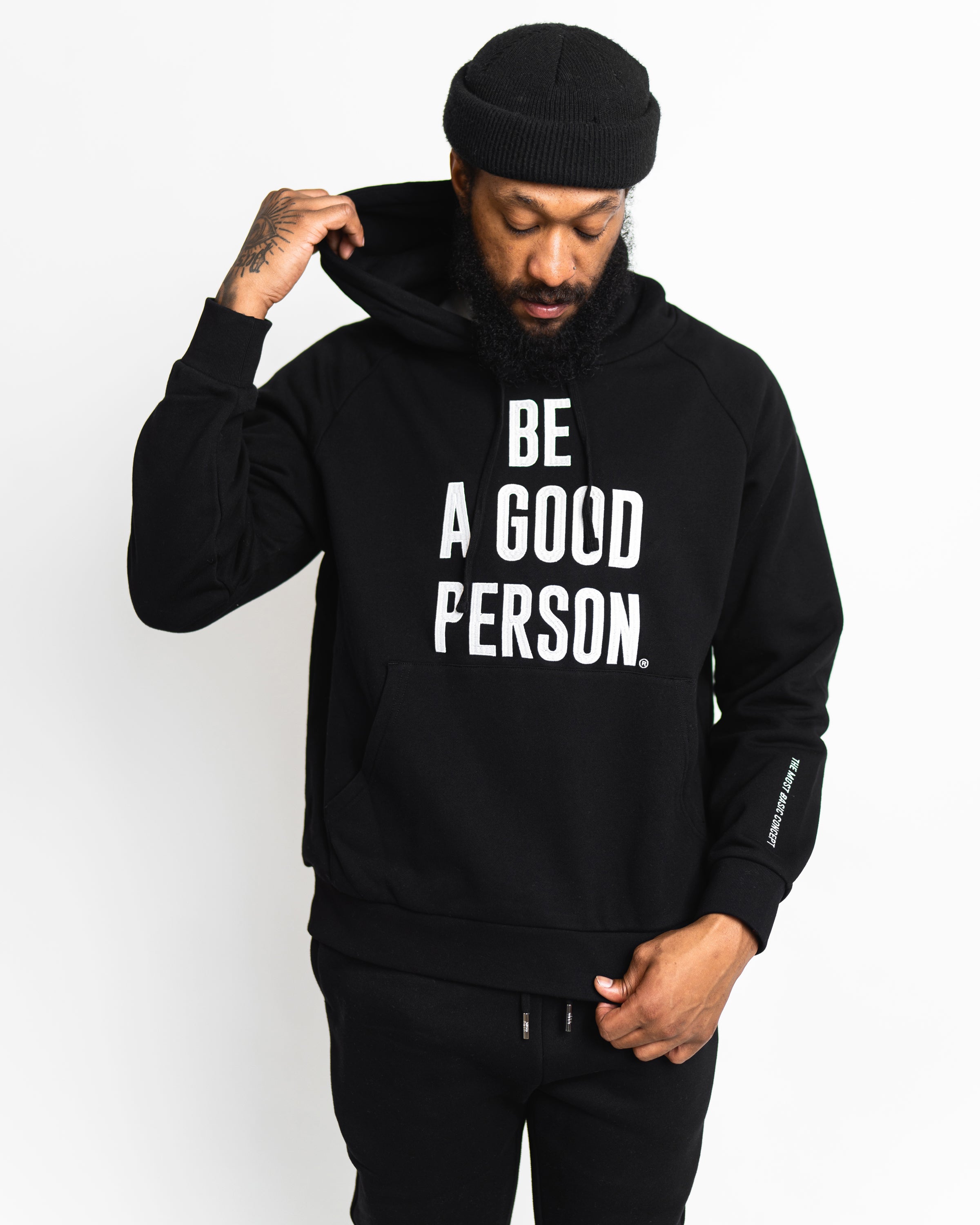 Signature Hoodie - Black – Be A Good Person