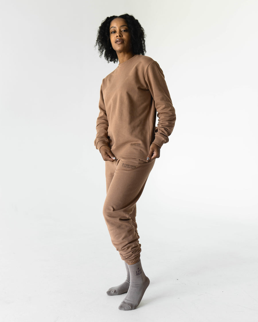 Basic French Terry Long Sleeve - Brown Sugar