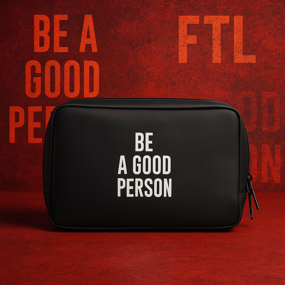 
                      
                        Limited Edition BE A GOOD PERSON x FTL Dopp Kit & Tech Organizer
                      
                    