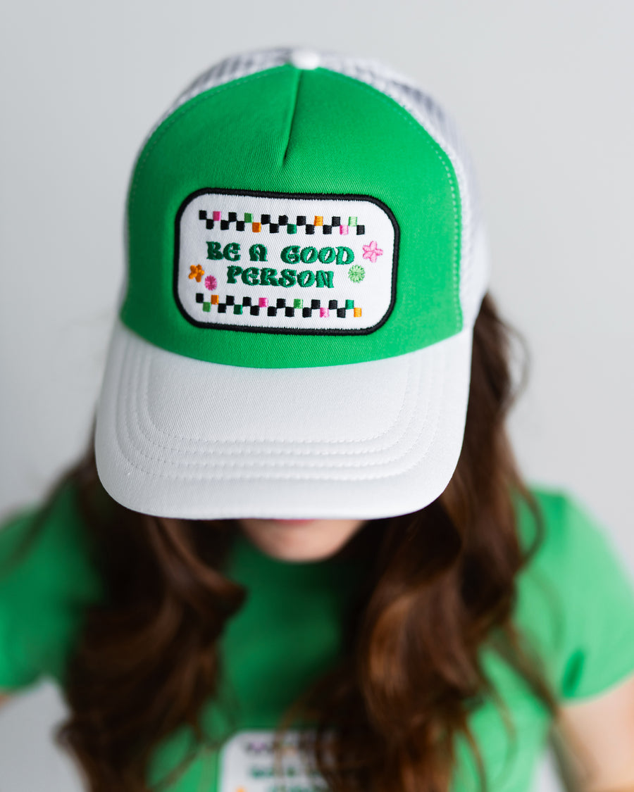 Good Gardens Trucker Hat - Spearmint Green