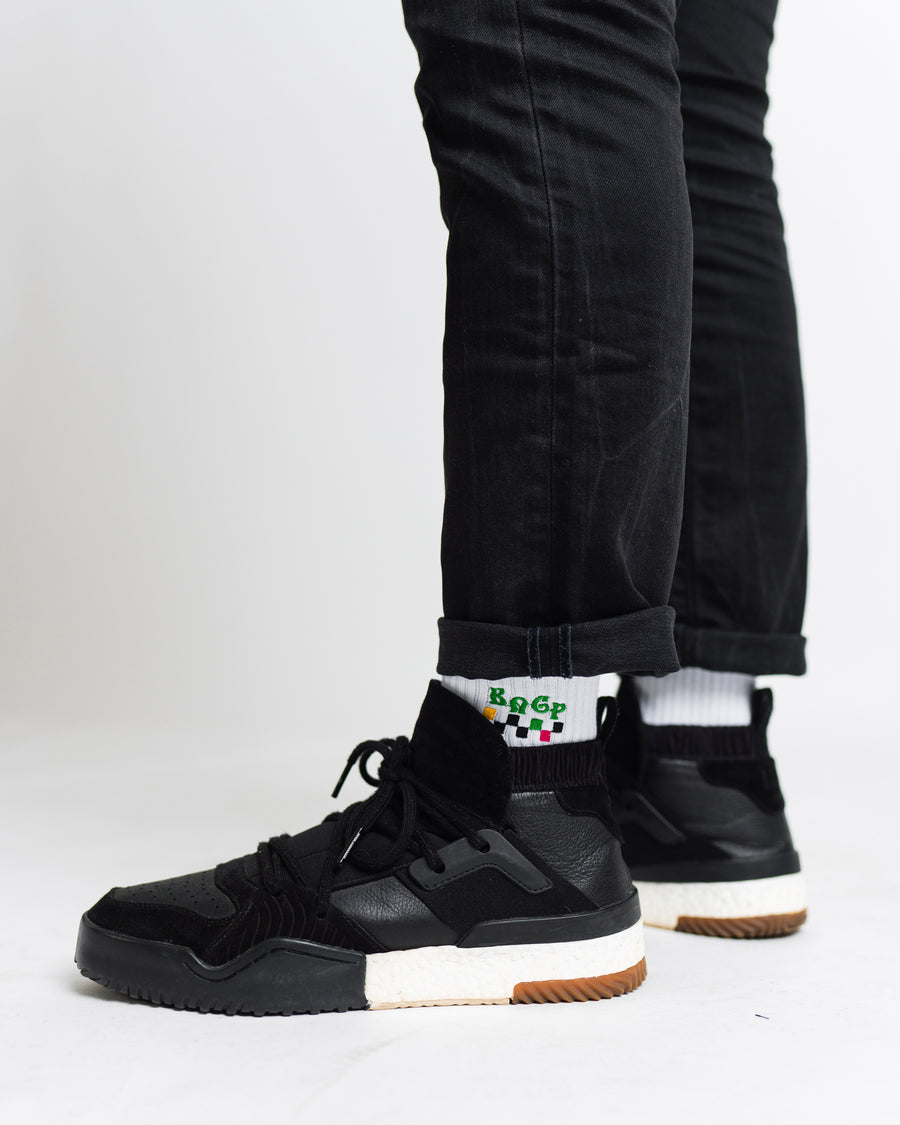 Good Gardens Half Crew Socks - White