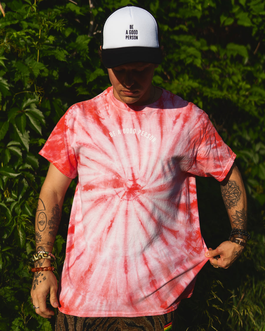 Bridged Tie-Dye T-Shirt - Coral