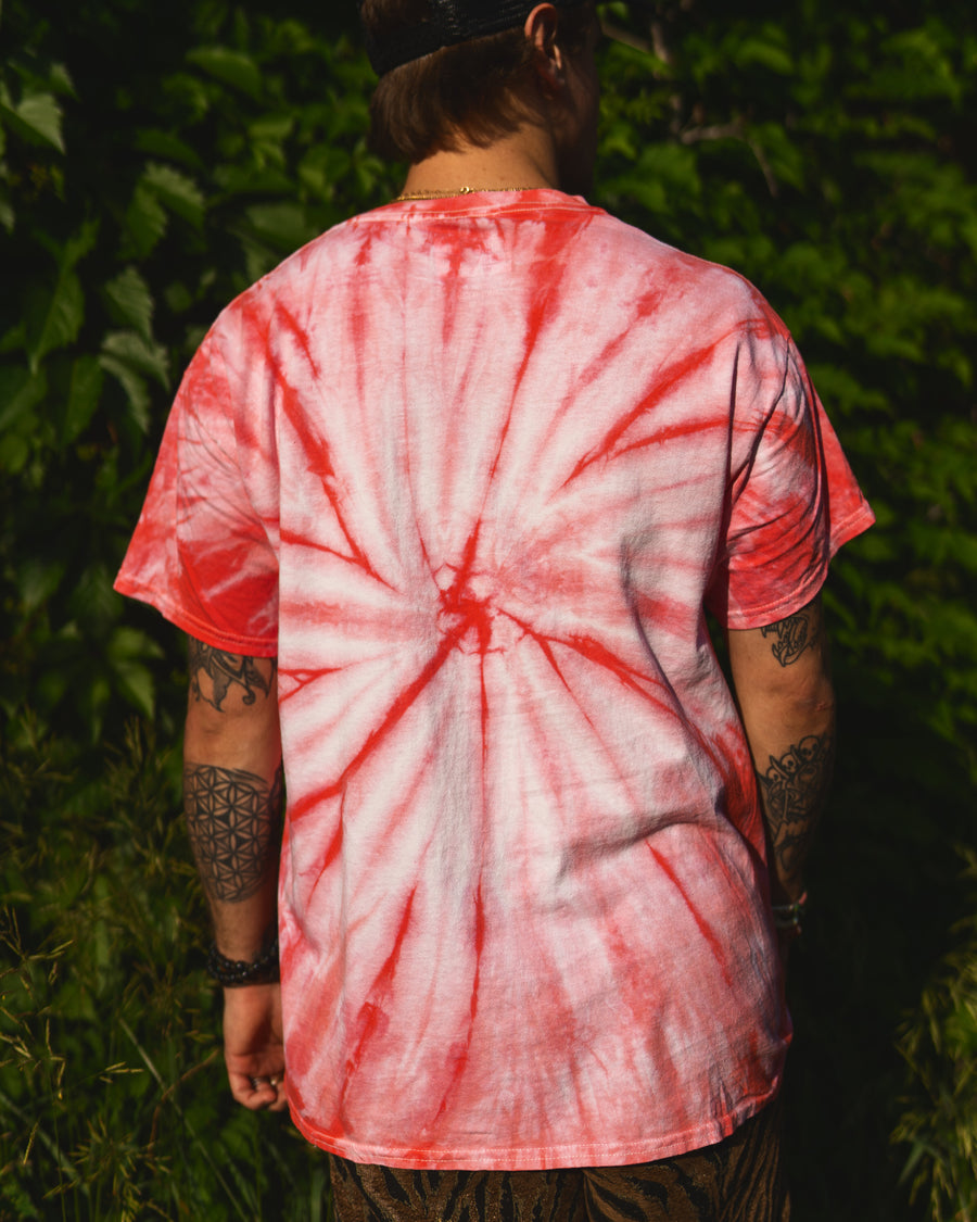 Bridged Tie-Dye T-Shirt - Coral