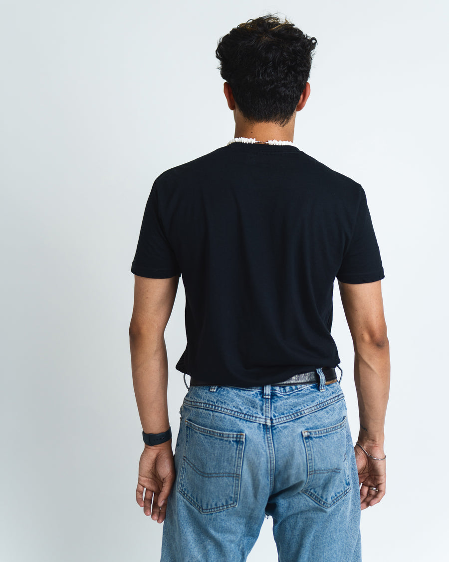 Mini Don’t Worry Logo T-Shirt - Black