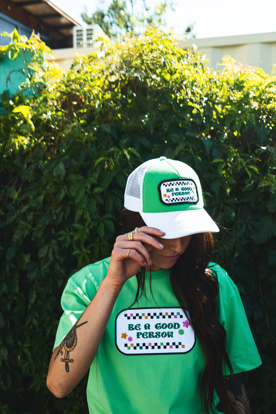 Good Gardens Trucker Hat - Spearmint Green
