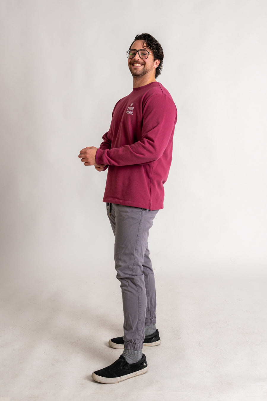 French Terry Long Sleeve - Berry