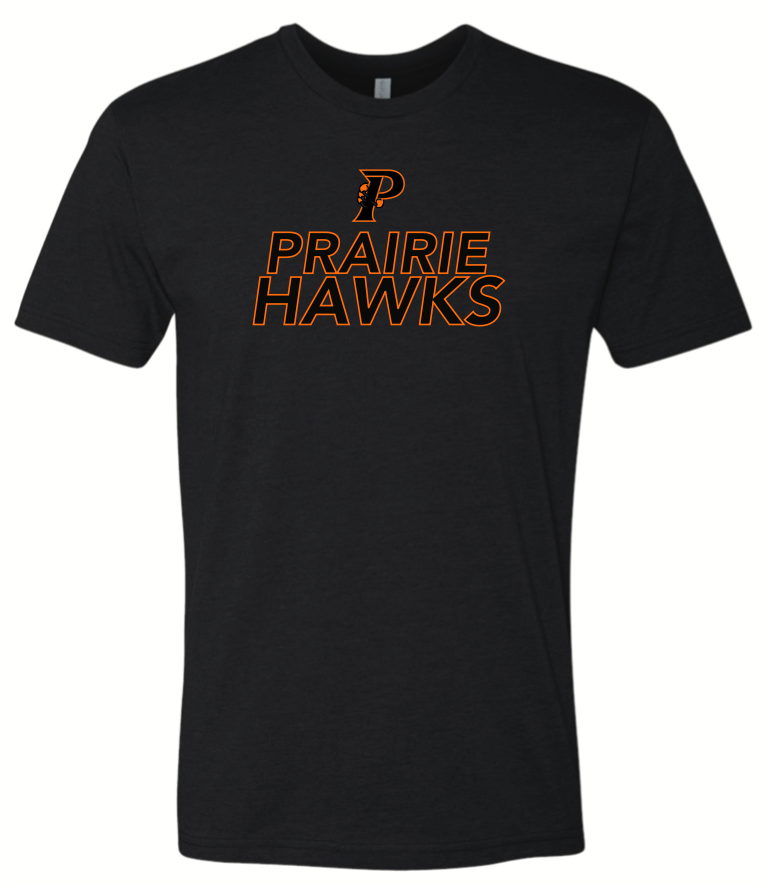 Prairie Hawks T-Shirt - Black (Unisex)