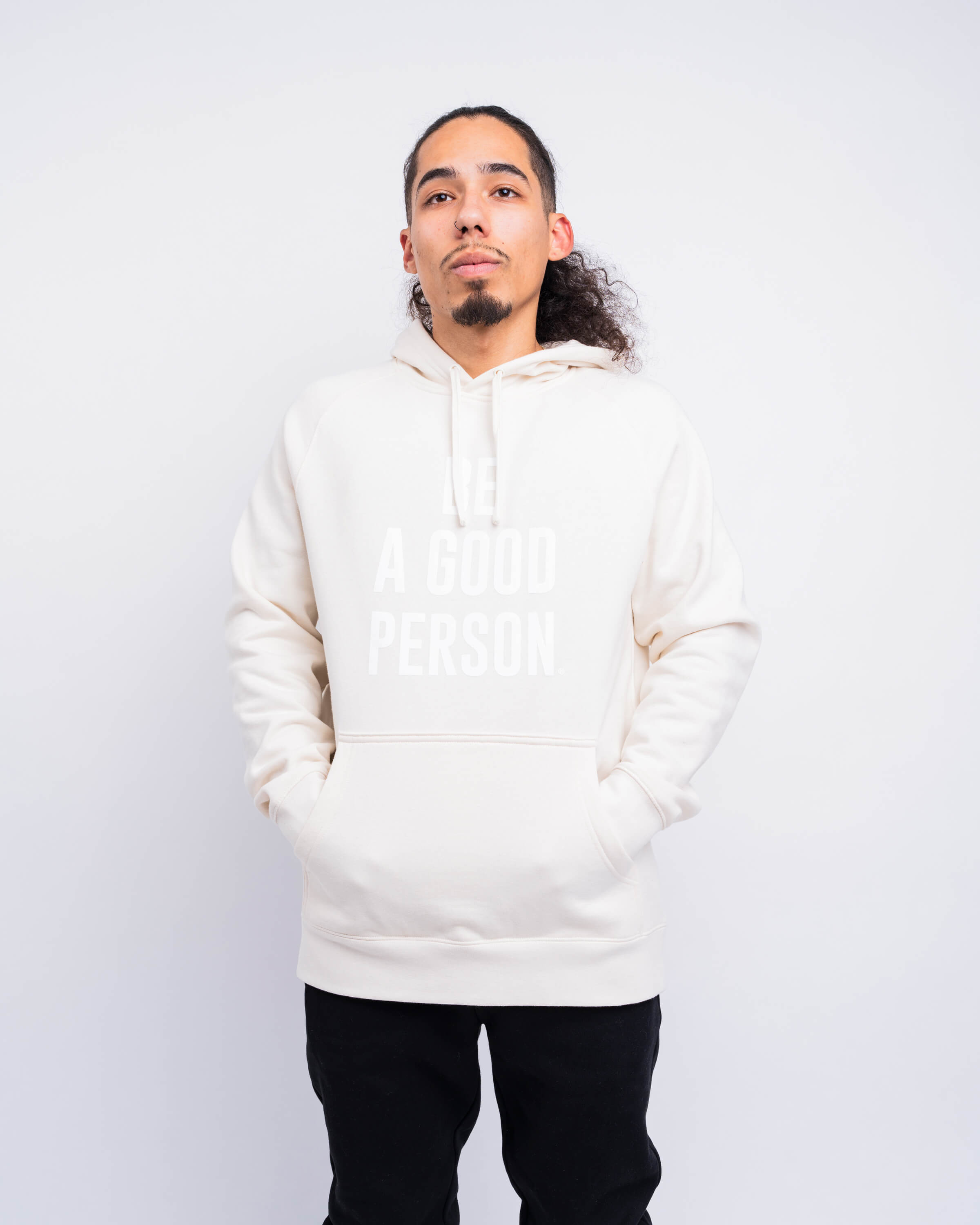 Signature Lightweight Hoodie - Ivory – Be A Good Person