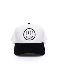 Smiley 5 Panel Hat - Cream/Black