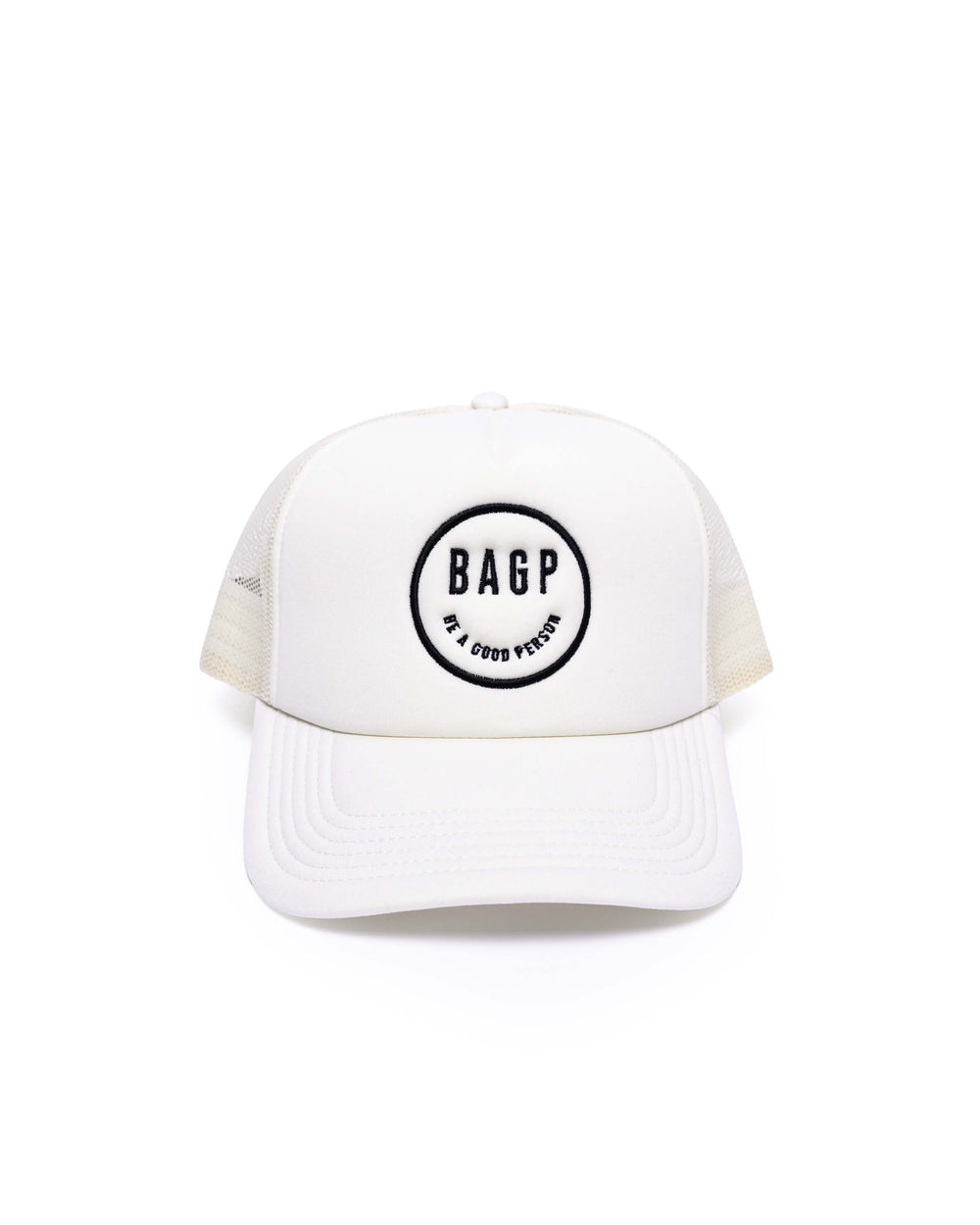 Smiley Trucker Hat - Cream