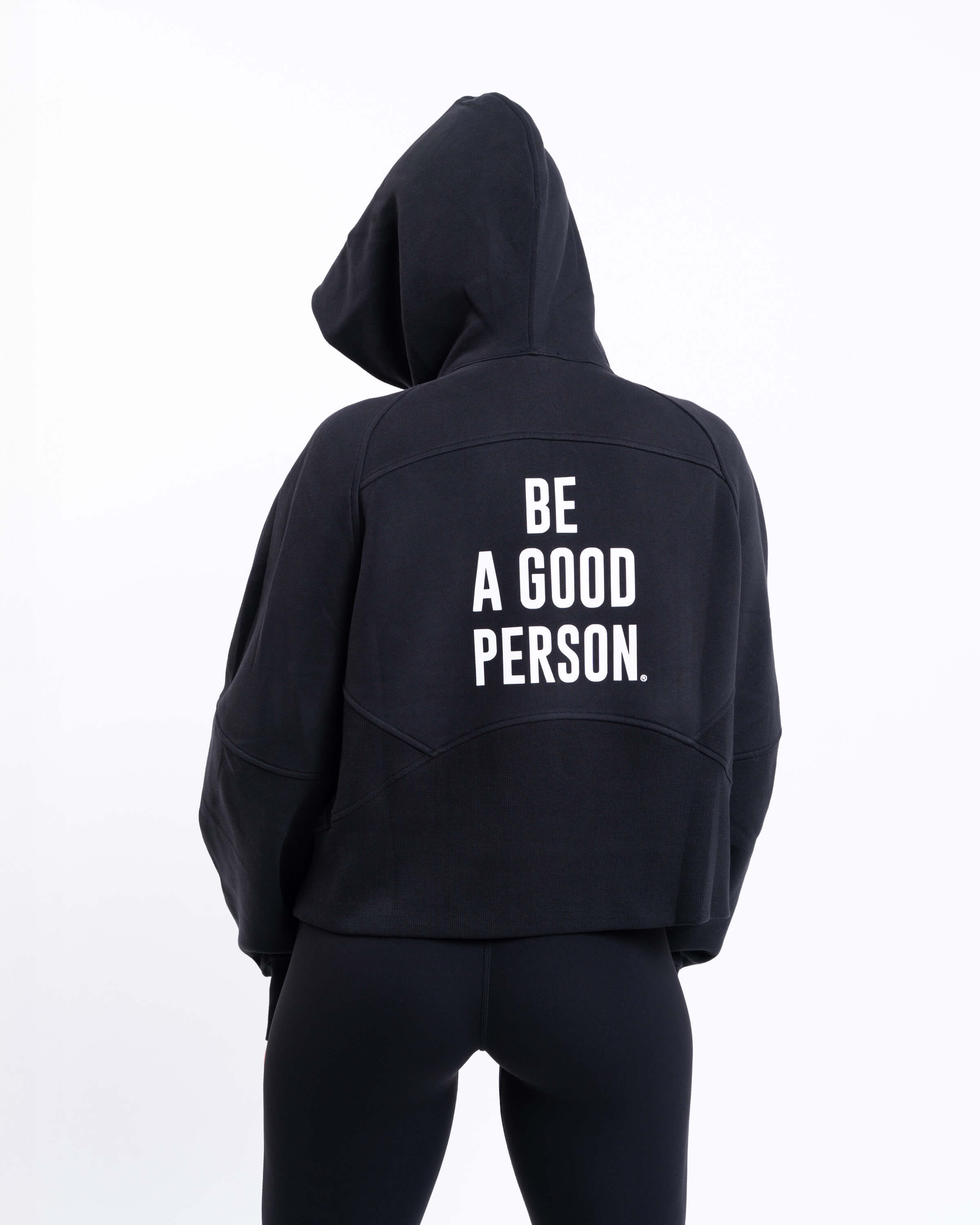 Scuba Oversized Half-Zip Hoodie: lululemon & Be A Good Person - Black