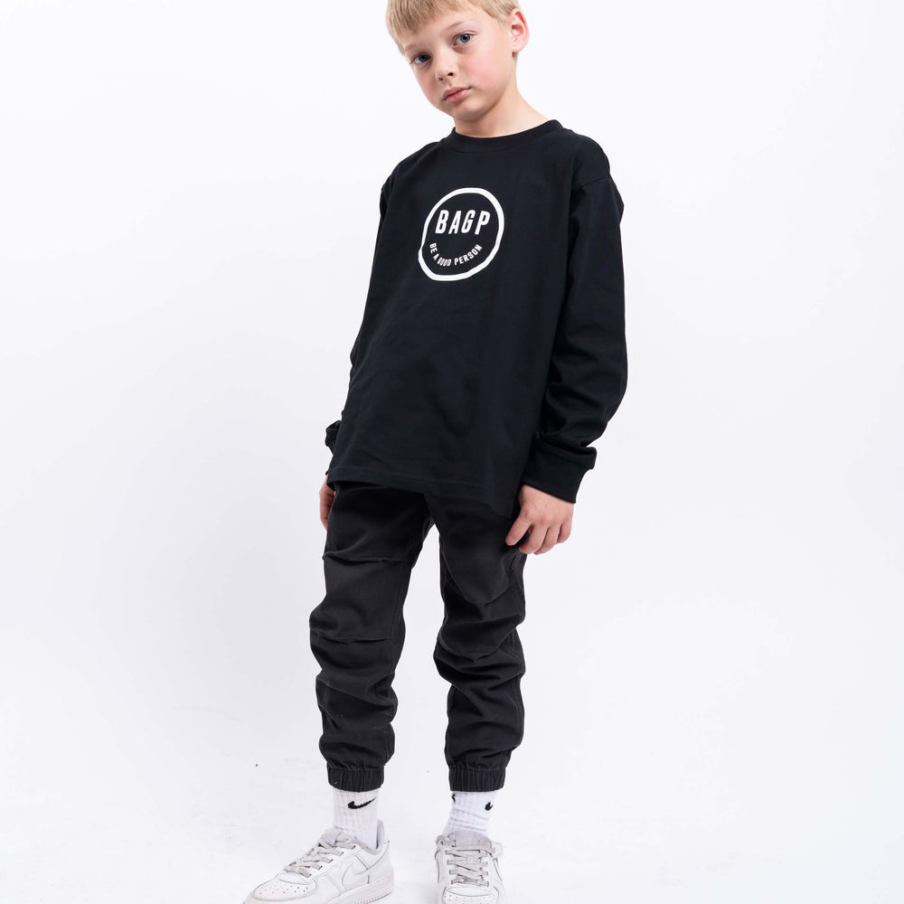 
                      
                        Kids Smiley Long Sleeve - Black
                      
                    