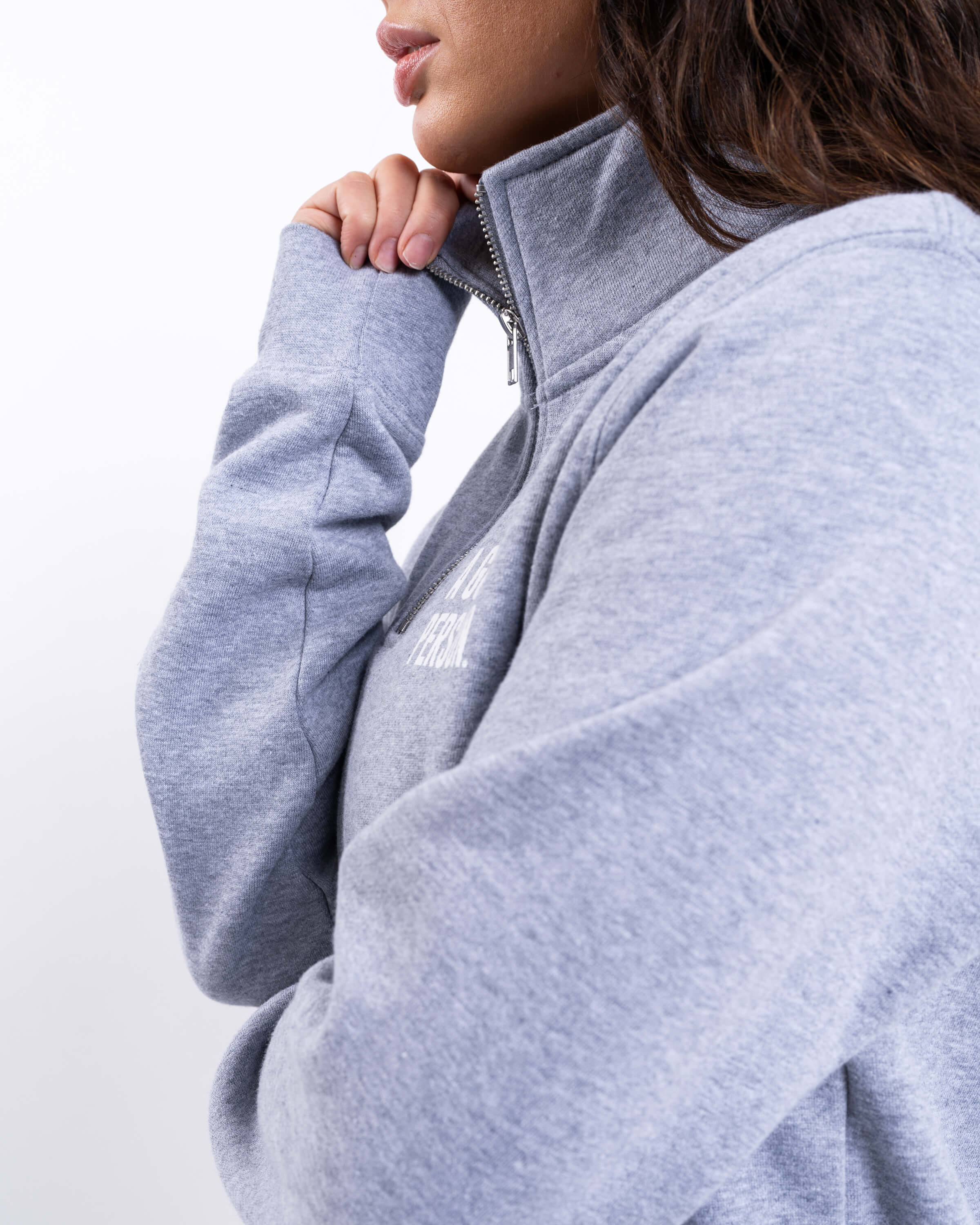 Signature 1/4 Zip - Grey – Be A Good Person