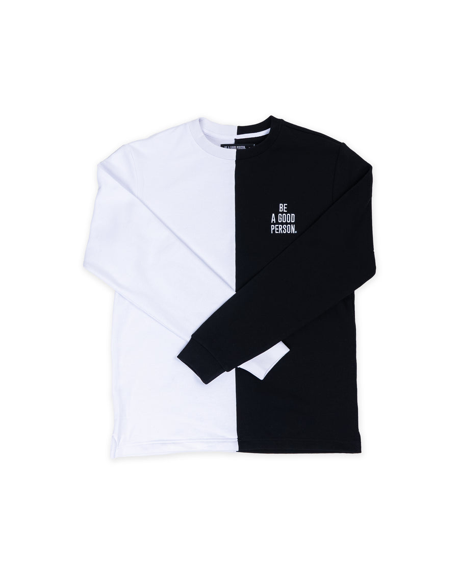 French Terry Long Sleeve - Black/White