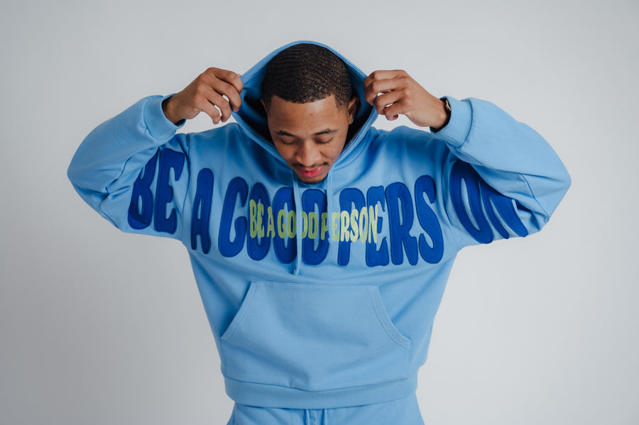 Pinched Hoodie - Slouch-Fit - Morning Blue