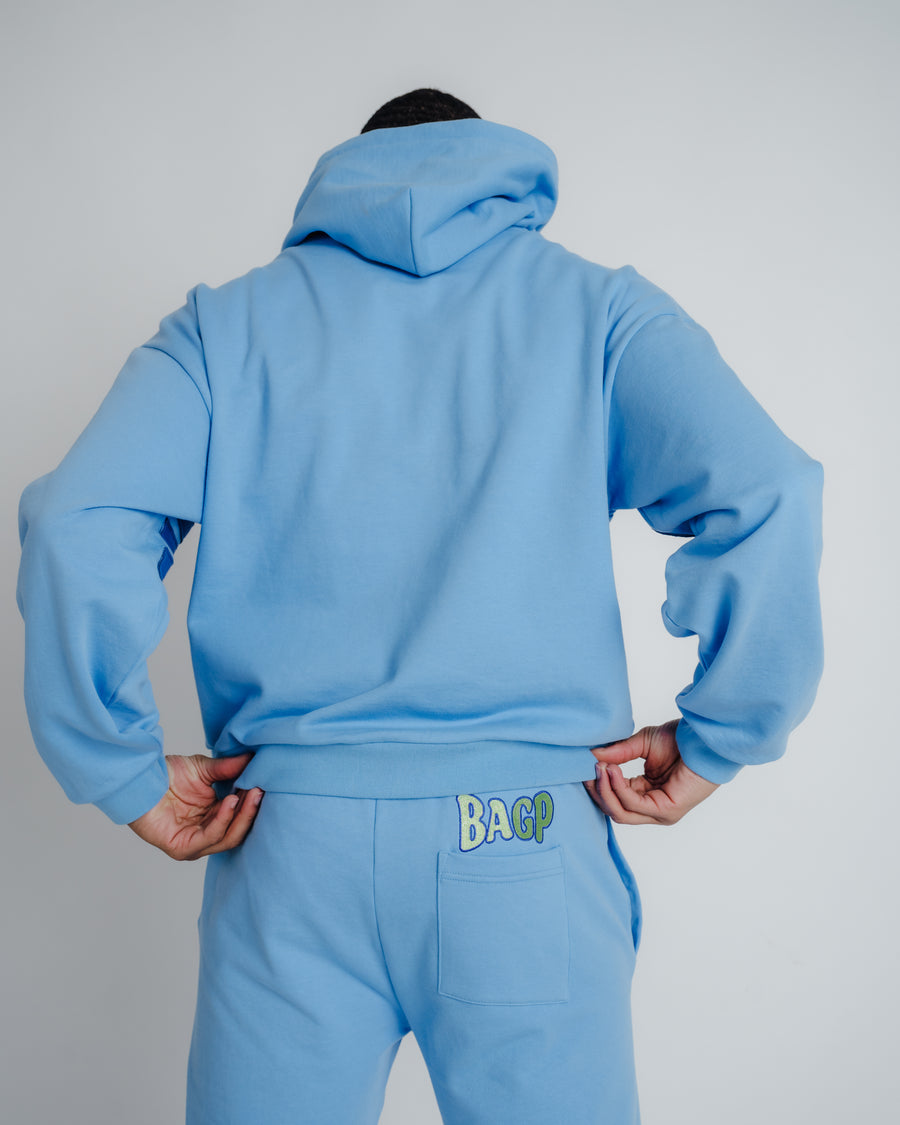 Pinched Hoodie - Slouch-Fit - Morning Blue