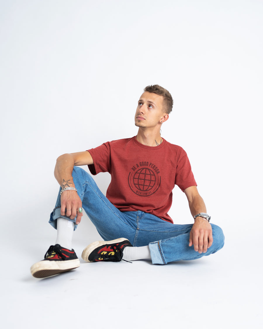 Worldwide T-Shirt - Heather Red