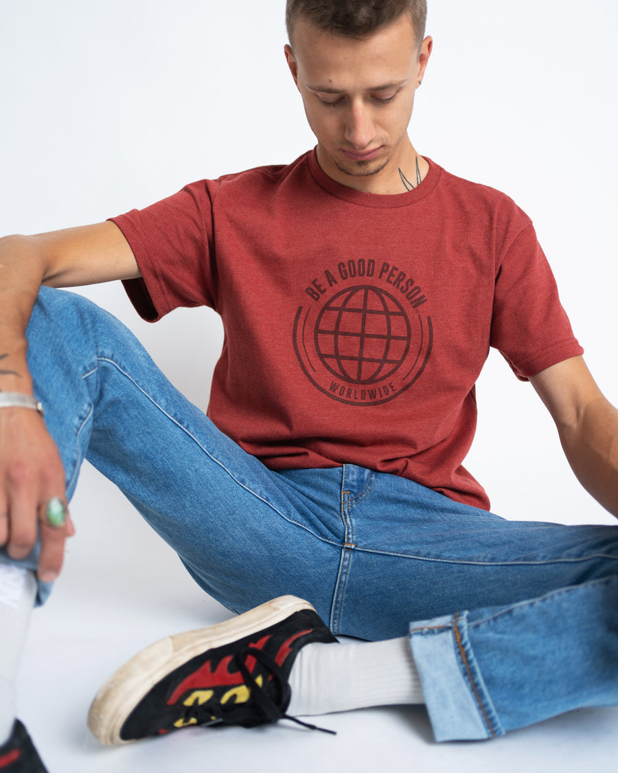 Worldwide T-Shirt - Heather Red