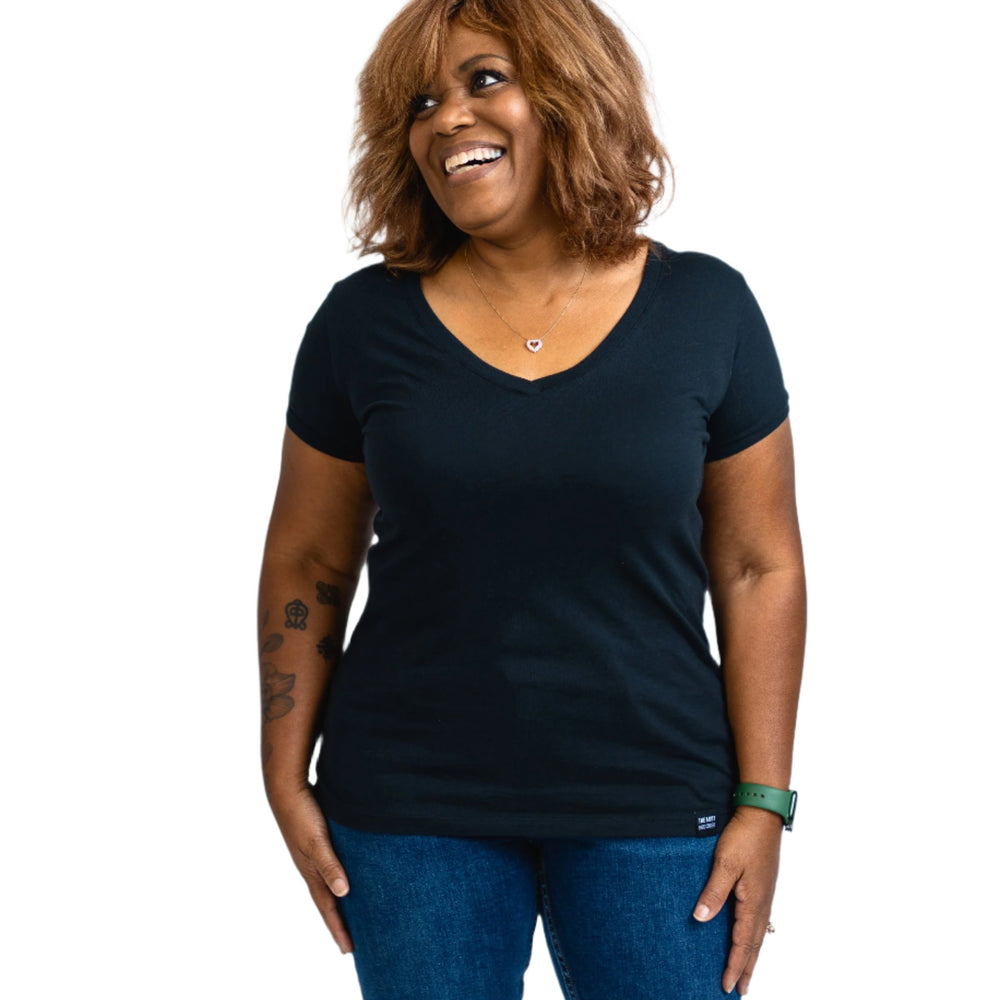 
                      
                        Signature Women's V-neck - Black
                      
                    