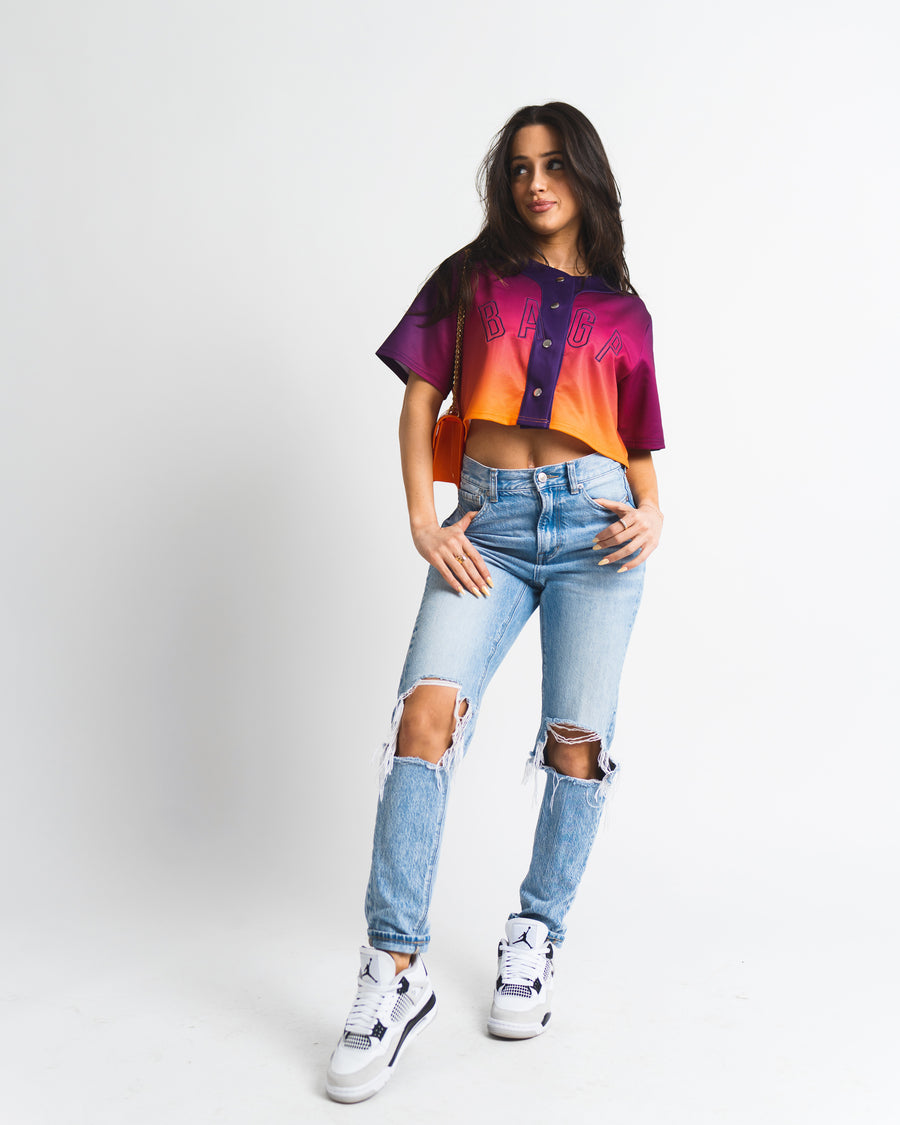 Women's Crop Festival Jersey - Sunset