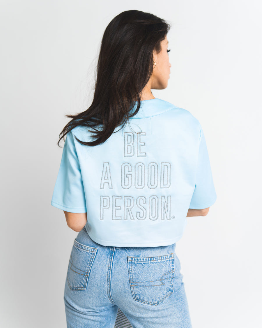 Women's Crop Festival Jersey - Sky