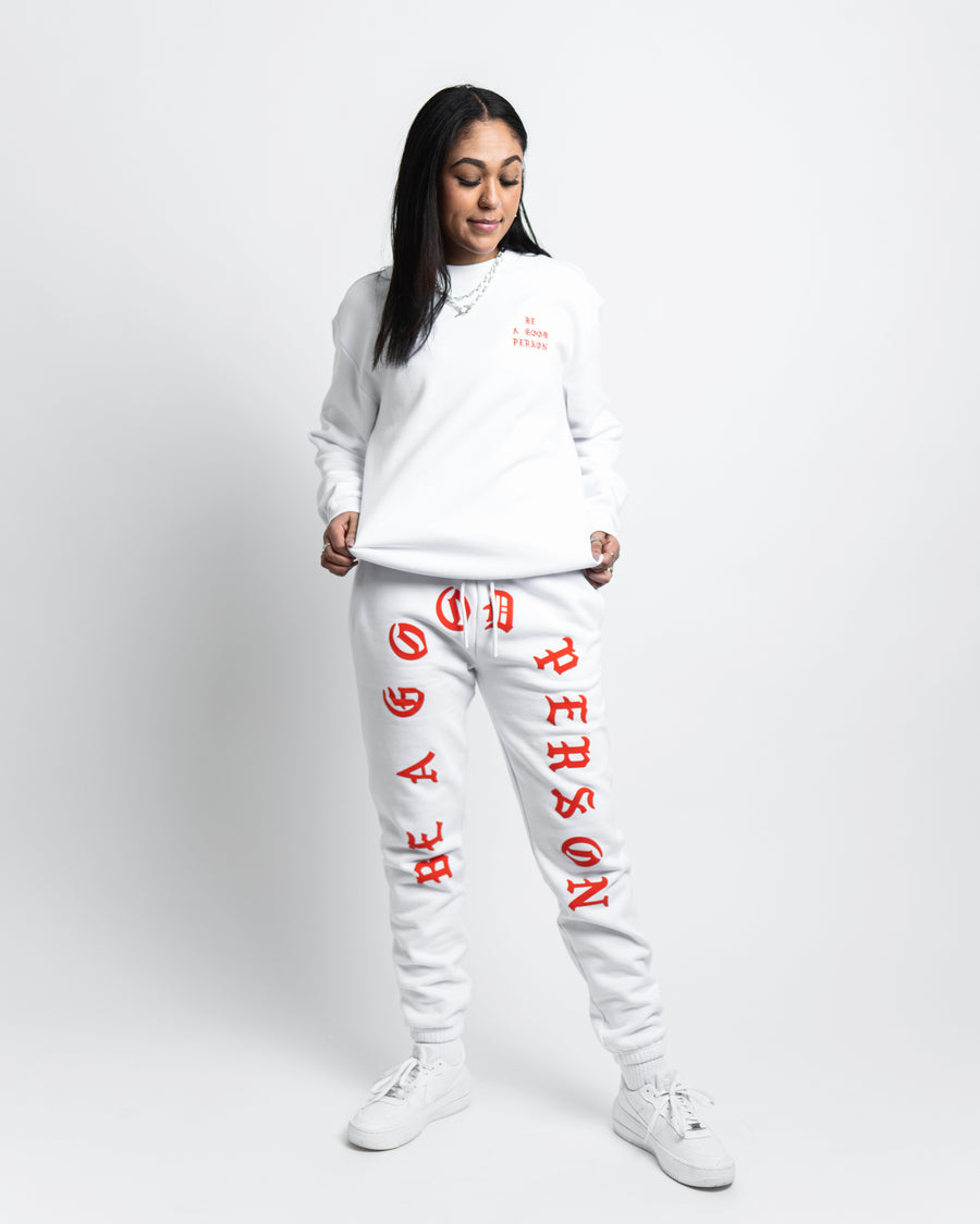 Saint Script Sweatpants - White