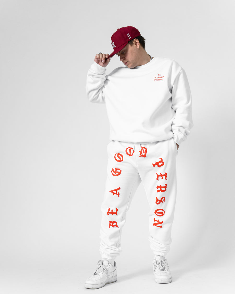 Saint Script Sweatpants - White