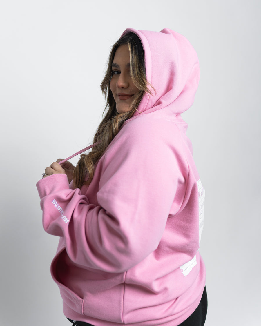 Self-Love Box Hoodie - Candy Heart Pink