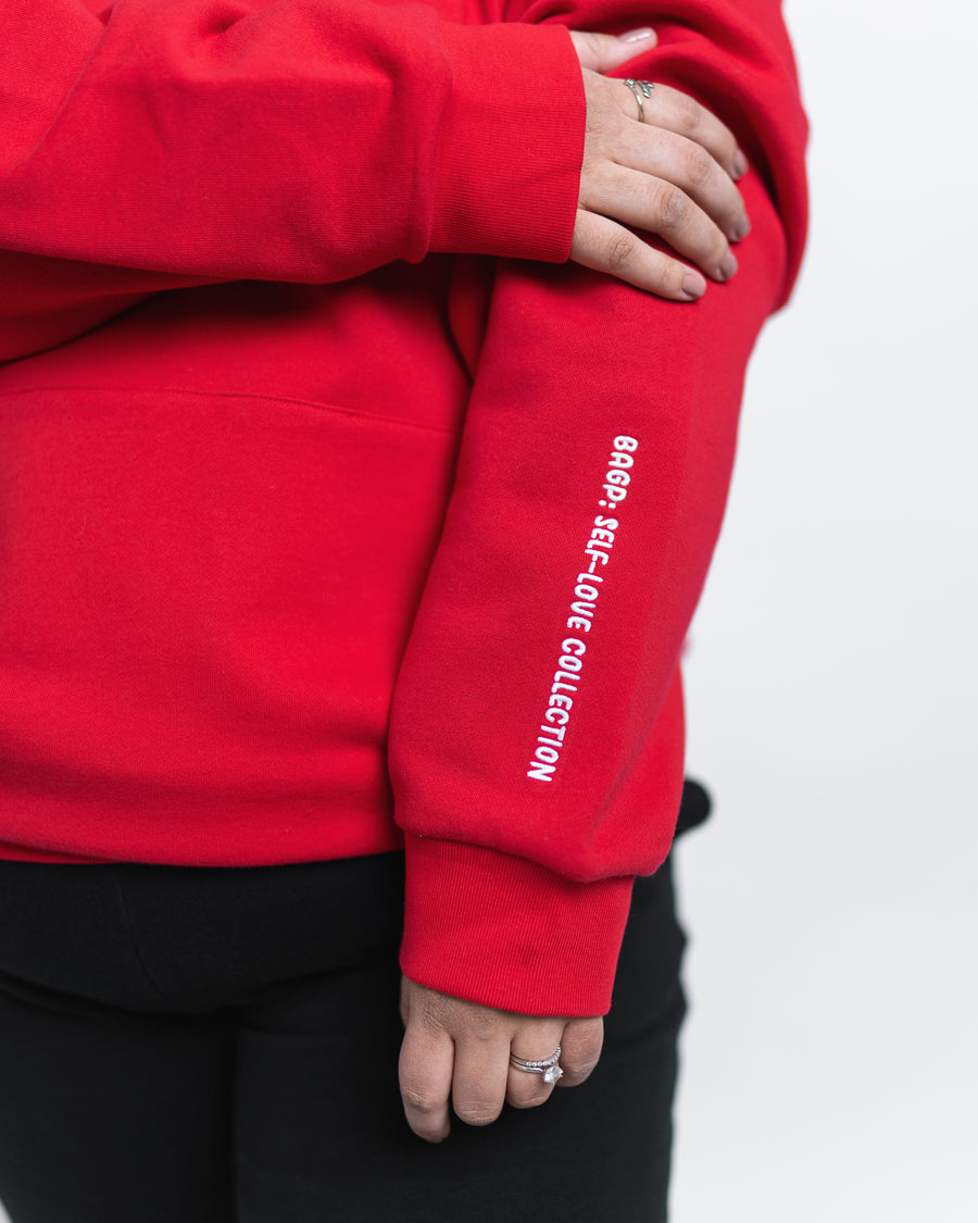 Self-Love Box Hoodie - Cherry Red