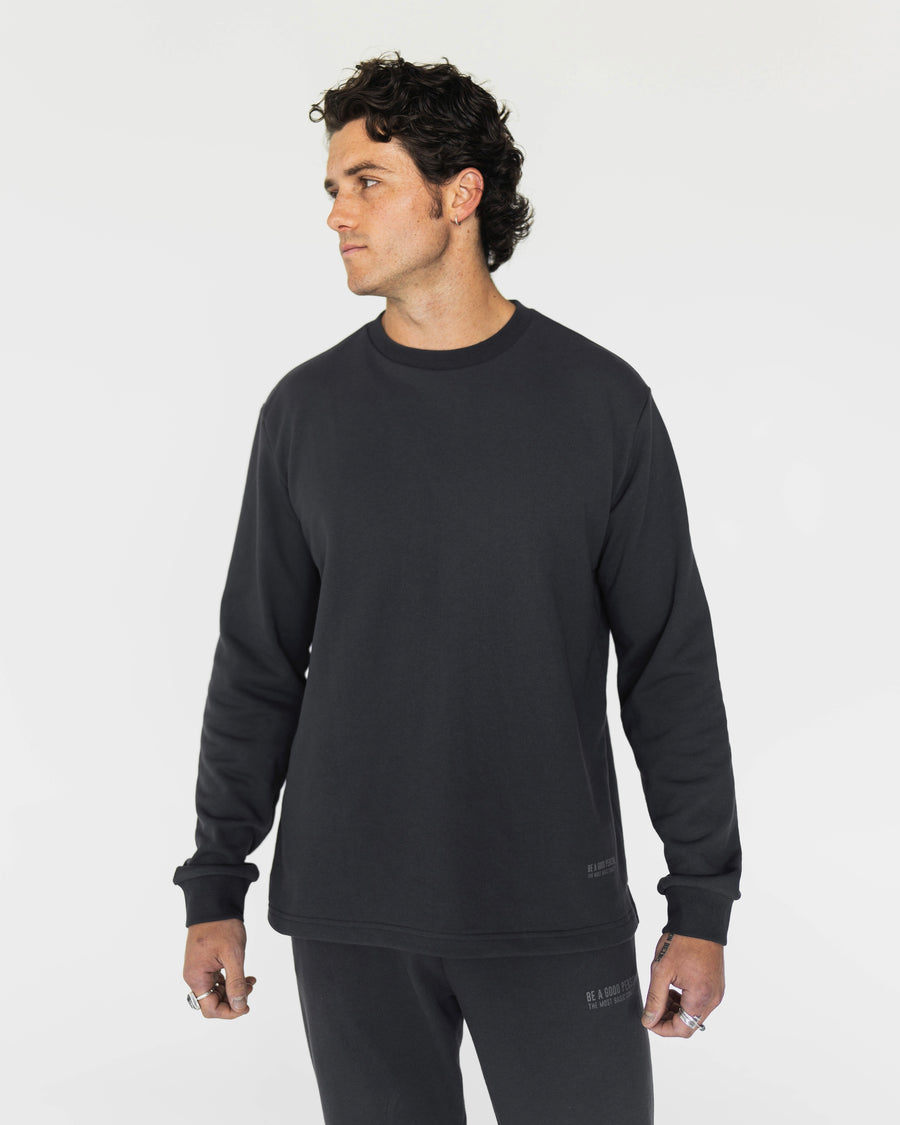 Basic French Terry Long Sleeve - Charcoal