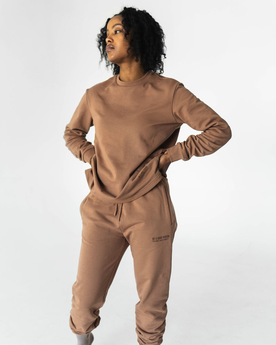 Basic French Terry Long Sleeve - Brown Sugar