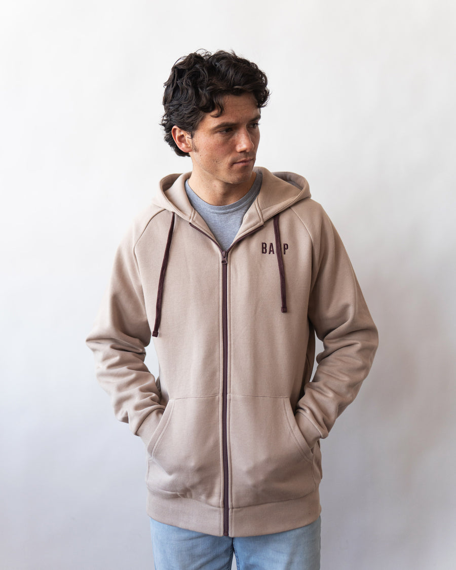Signature Zip Up Hoodie - Chocolate Milk
