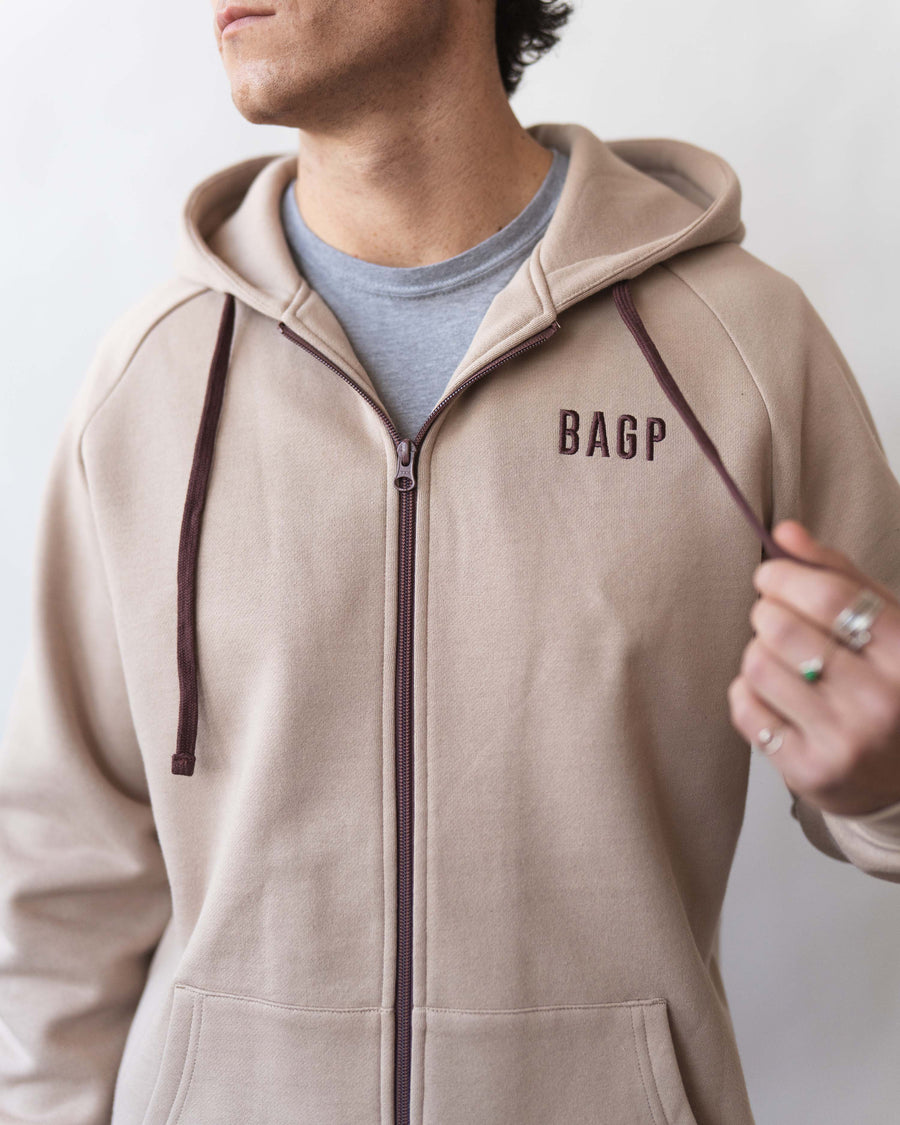 Signature Zip Up Hoodie - Chocolate Milk