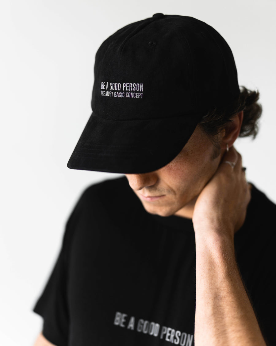 Basic Suede Dad Hat - Black/Charcoal