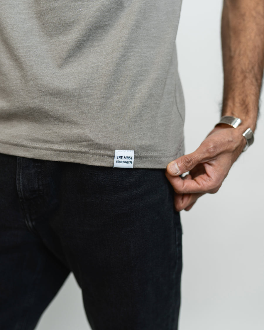 Signature T-Shirt - Stone Grey