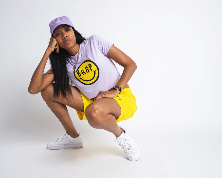 "Don't Worry" Crop Top - Lilac Breeze