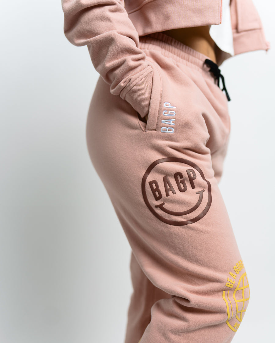 Logo Sweatpants - Nude Rose