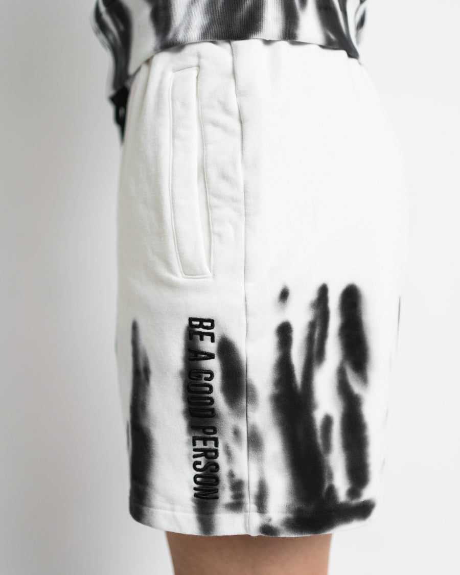 Zebra Dye Shorts - Black