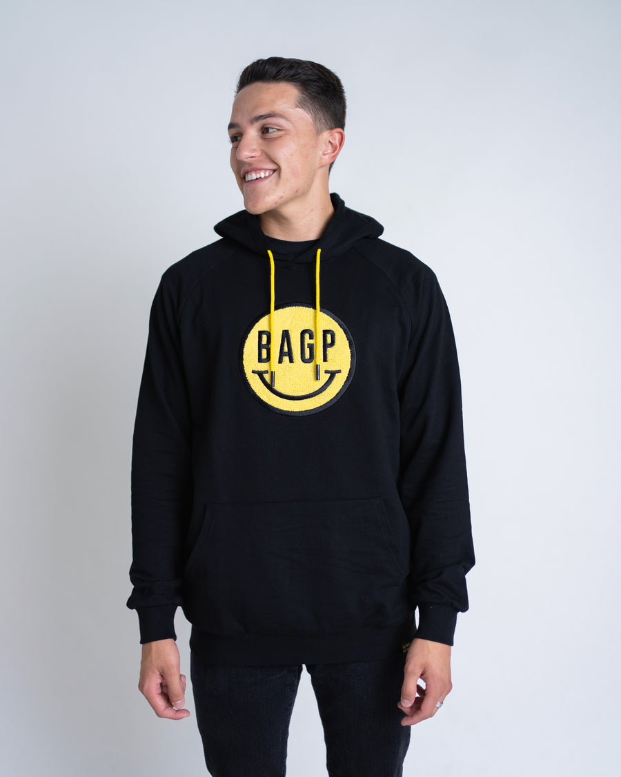 "Don't Worry" Lightweight Hoodie - Black (Unisex)