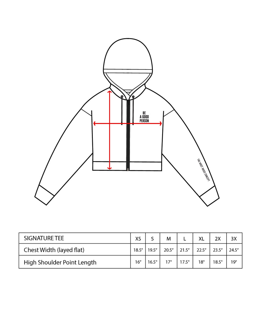 Crop Zip Hoodie - Chocolate