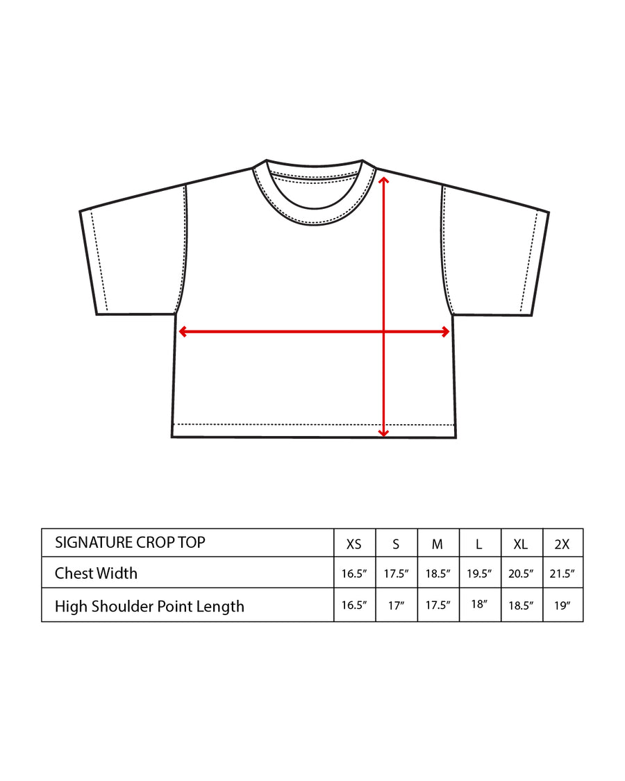 Basic Crop Top-Black/Charcoal